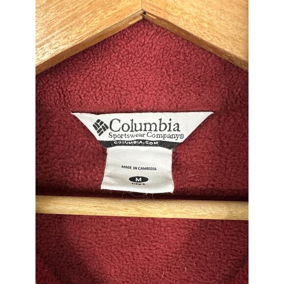 Columbia Mens Size Medium Steens Mountain 2.0 Full Zip Fleece Jacket Red Berry - Picture 6 of 11